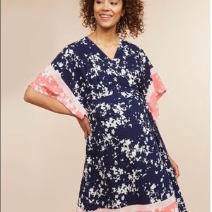 Motherhood Maternity • Blue Pink Kimono Wrap Dress